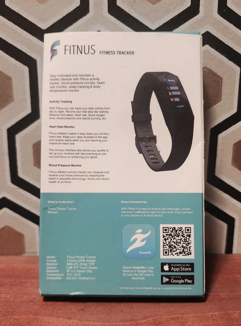 Fitnus Fitness Tracker, New in box!